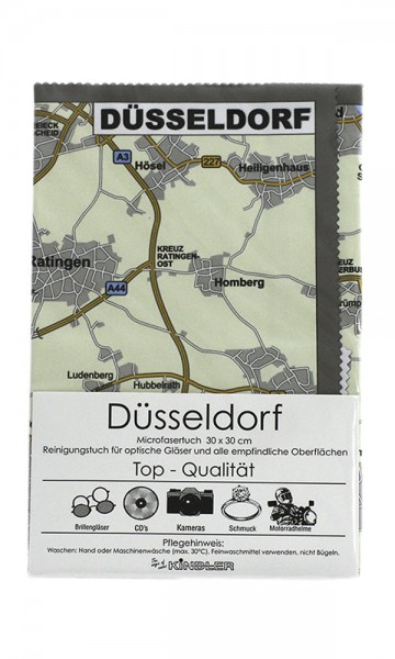 Microfasertuch mit Motiv Stadtplan - Düsseldorf