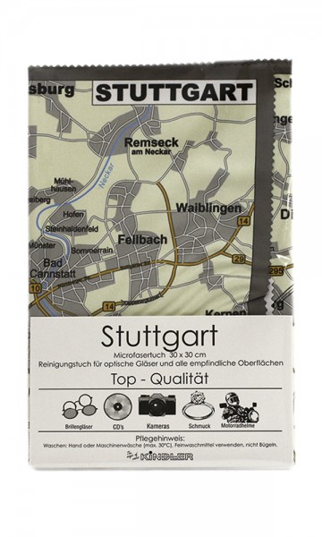 Microfasertuch mit Motiv Stadtplan - Stuttgart