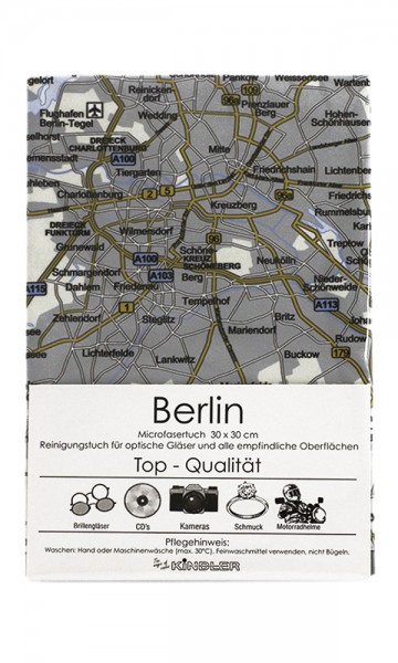 Microfasertuch mit Motiv Stadtplan - Berlin