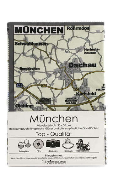 Microfasertuch mit Motiv Stadtplan - München