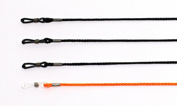 Brillenband Sortiment - 3x schwarz + 1x orange