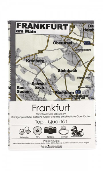 Microfasertuch mit Motiv Stadtplan - Frankfurt